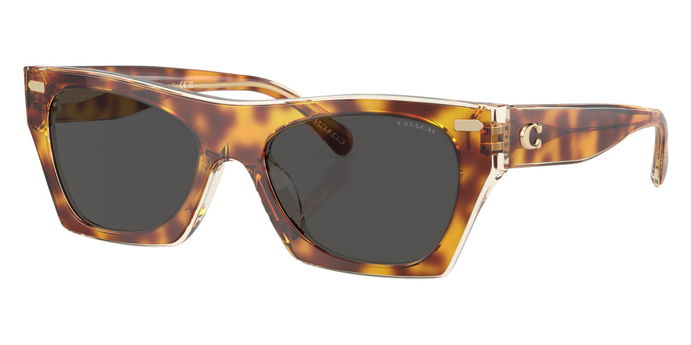 Coach HC8389U CL917 575687 52 - Dark Tortoise/Canary / Gray Solid #id:hc8389u575687_s:102105