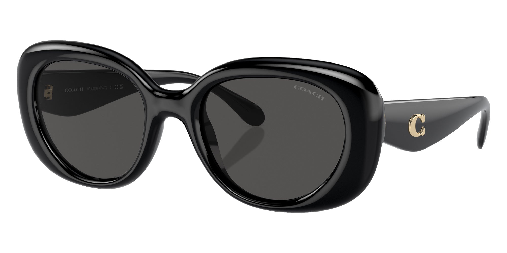 Coach HC8391U CR609 500287 53 - Black / Gray Solid #id:hc8391u500287_s:100105