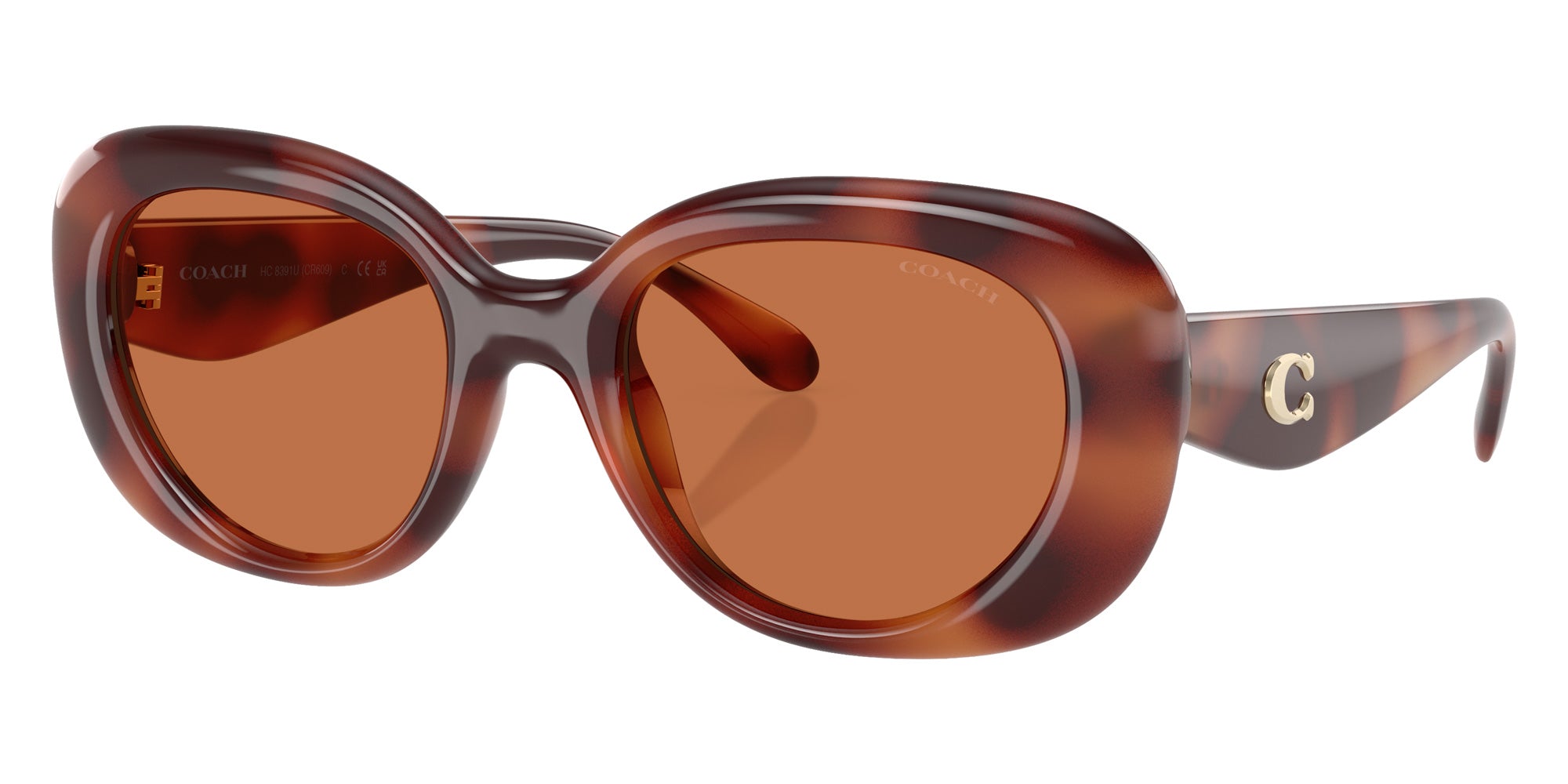 Coach HC8391U CR609 577473 53 - Caramel Tortoise / Brown Solid #id:hc8391u577473_s:102105