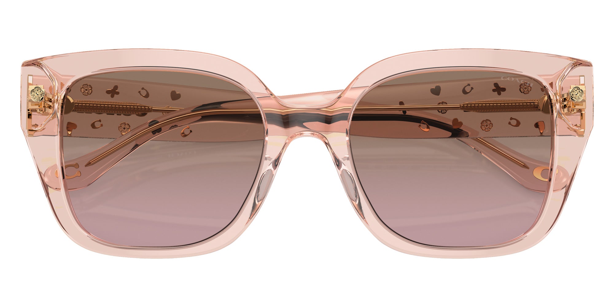 Coach HC8392U CR611 566814 53 - Transparent Dusty Rose / Brown Pink Gradient #id:hc8392u566814_s:102120