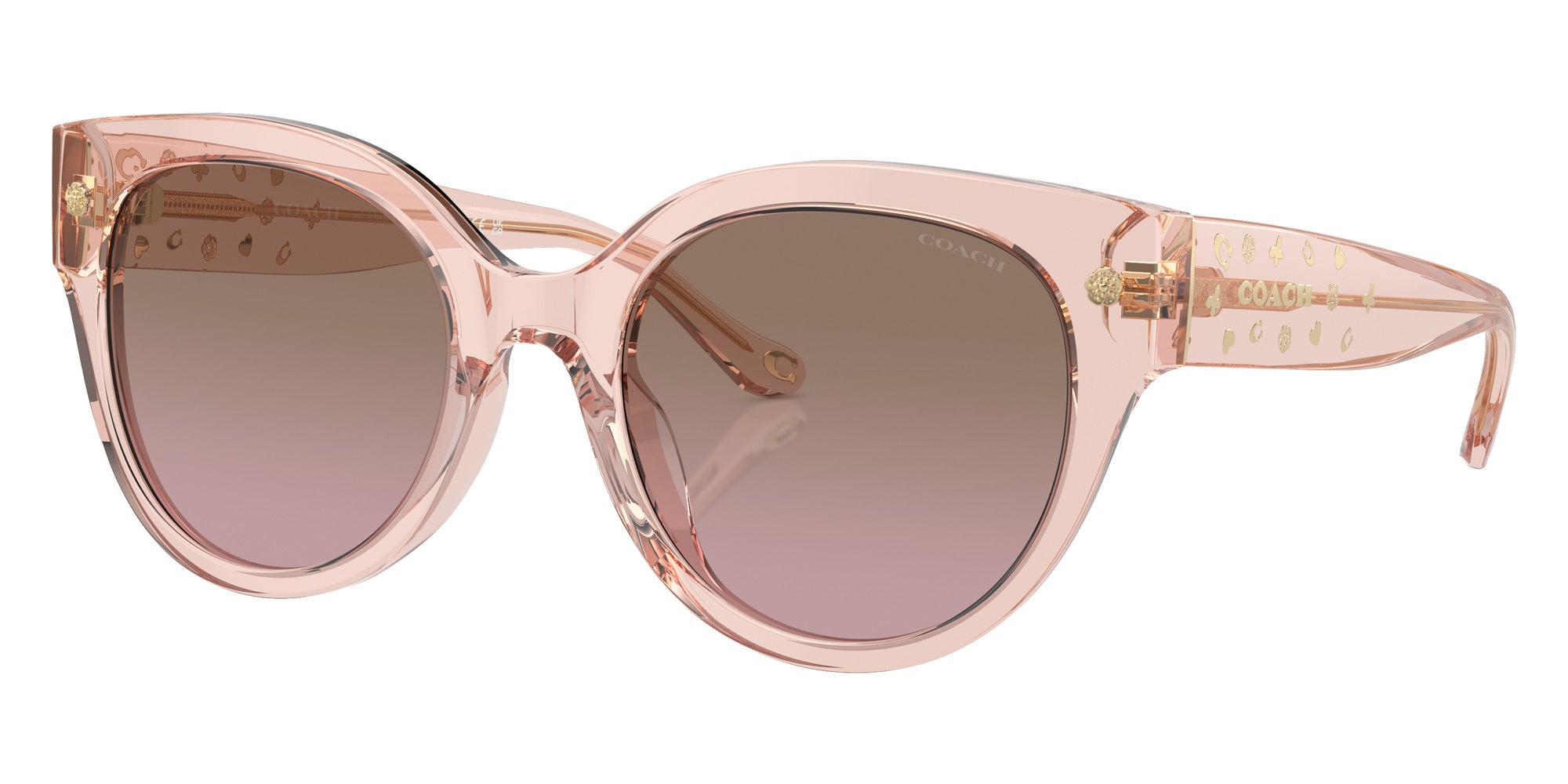 Coach HC8393U CR612 566814 53 - Transparent Dusty Rose / Brown Pink Gradient #id:hc8393u566814_s:104105