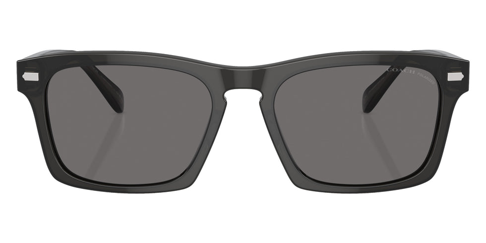 Coach HC8397U CR628 581781 57 - Transparent Dark Gray / Gray Solid Polarized #id:hc8397u581781_s:108100