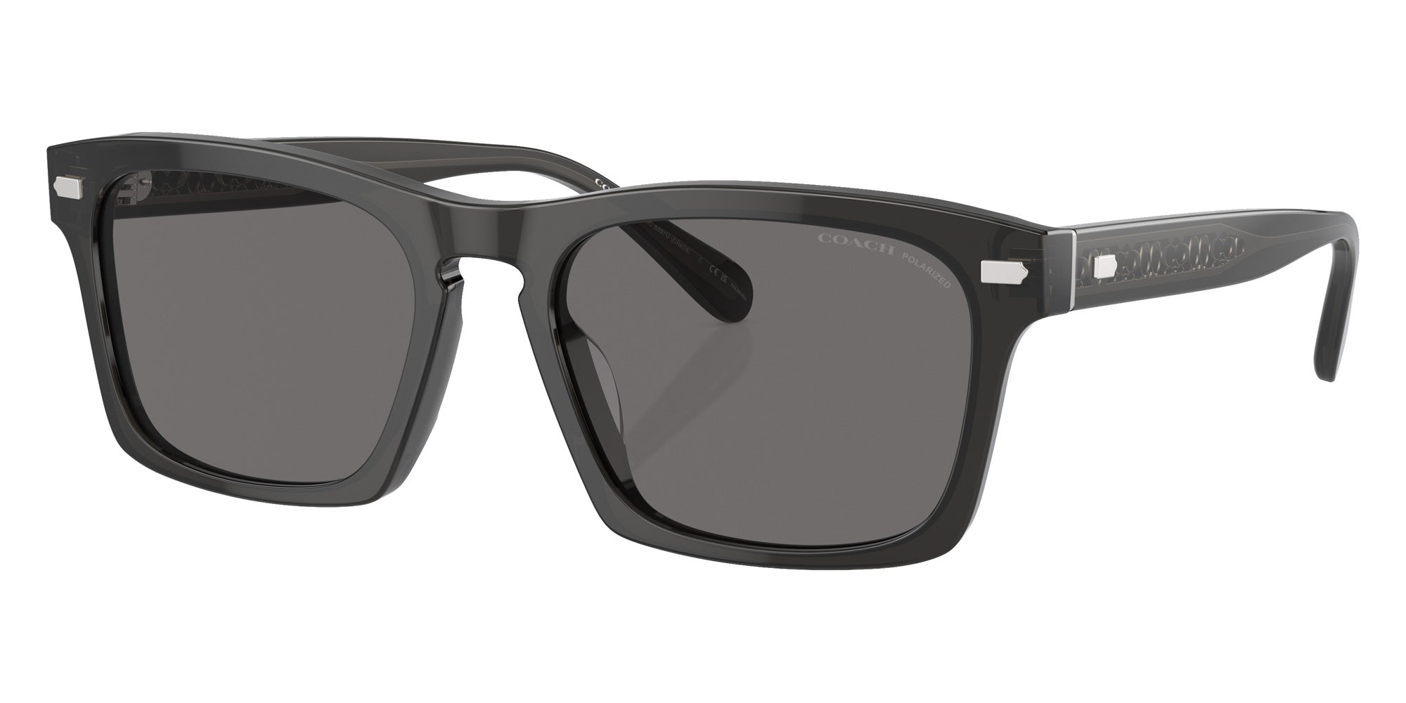 Coach HC8397U CR628 581781 57 - Transparent Dark Gray / Gray Solid Polarized #id:hc8397u581781_s:108105
