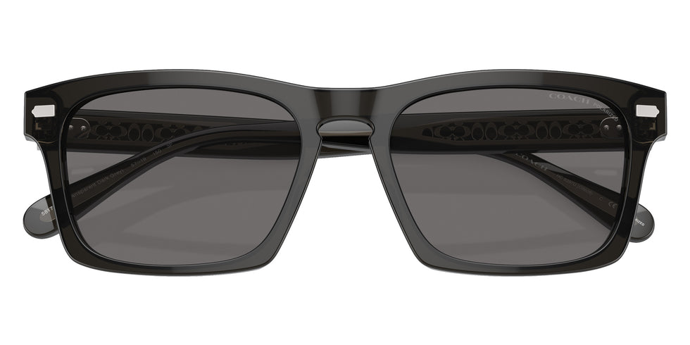 Coach HC8397U CR628 581781 57 - Transparent Dark Gray / Gray Solid Polarized #id:hc8397u581781_s:108120