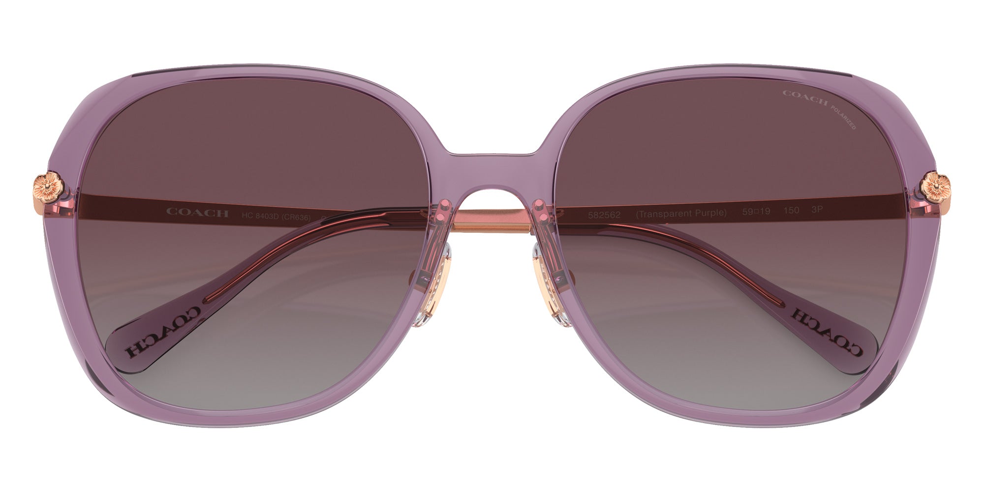 Coach HC8403D CR636 582562 59 - Transparent Purple / Gray Purple Gradient Polarized #id:hc8403d582562_s:104120