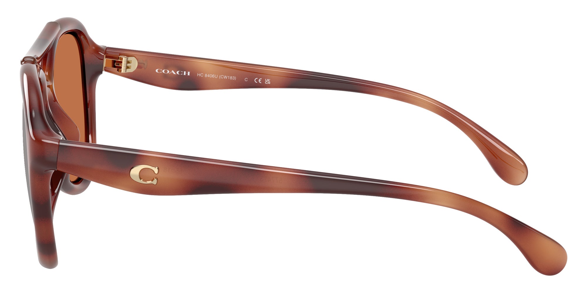 Coach HC8406U CW183 Aviator Sunglasses | EyeOns.com