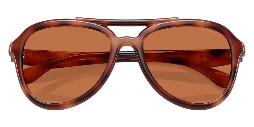Coach HC8406U CW183 577473 55 - Caramel Tortoise / Brown Solid #id:hc8406u577473_s:102120