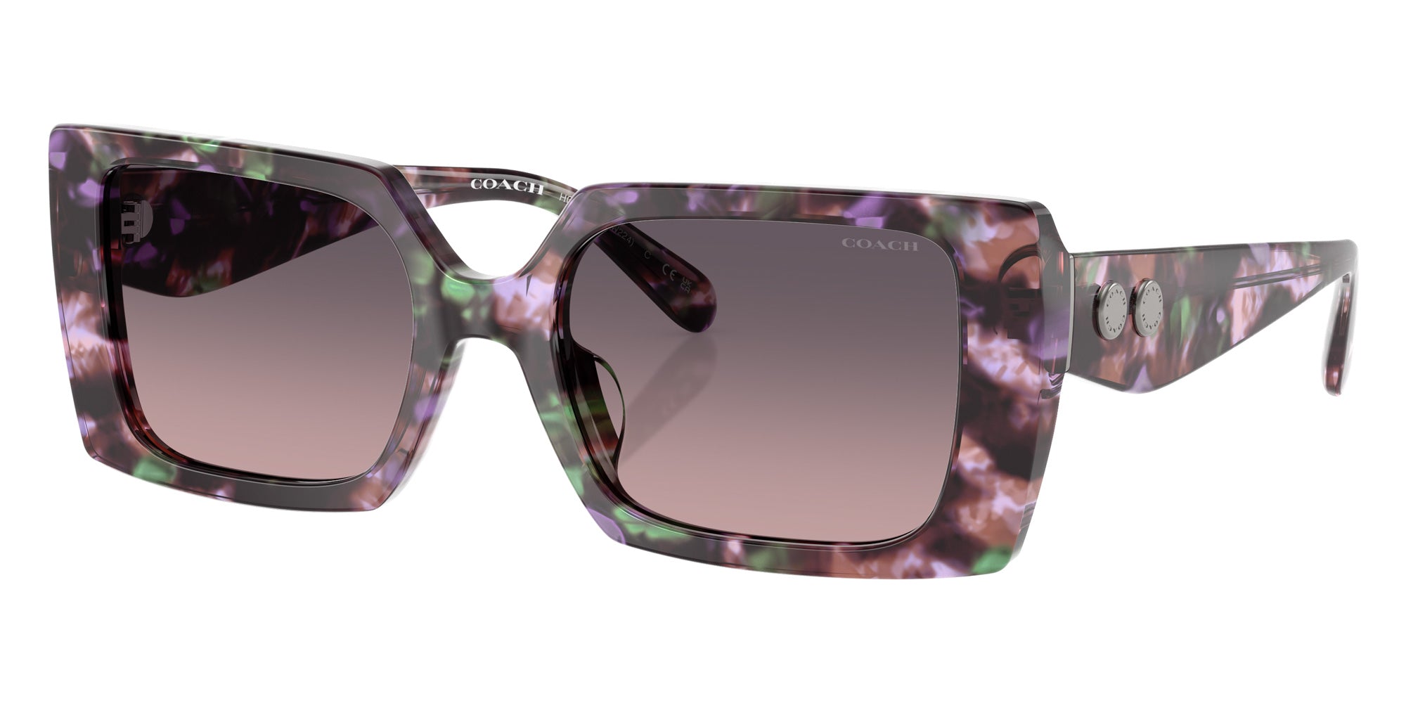 Coach HC8409U CW224 584346 53 - Amethyst Pearl Tortoise / Smoke Purple Gradient #id:hc8409u584346_s:102105
