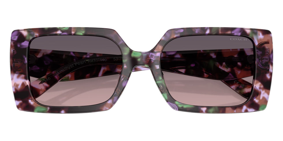 Coach HC8409U CW224 584346 53 - Amethyst Pearl Tortoise / Smoke Purple Gradient #id:hc8409u584346_s:102120