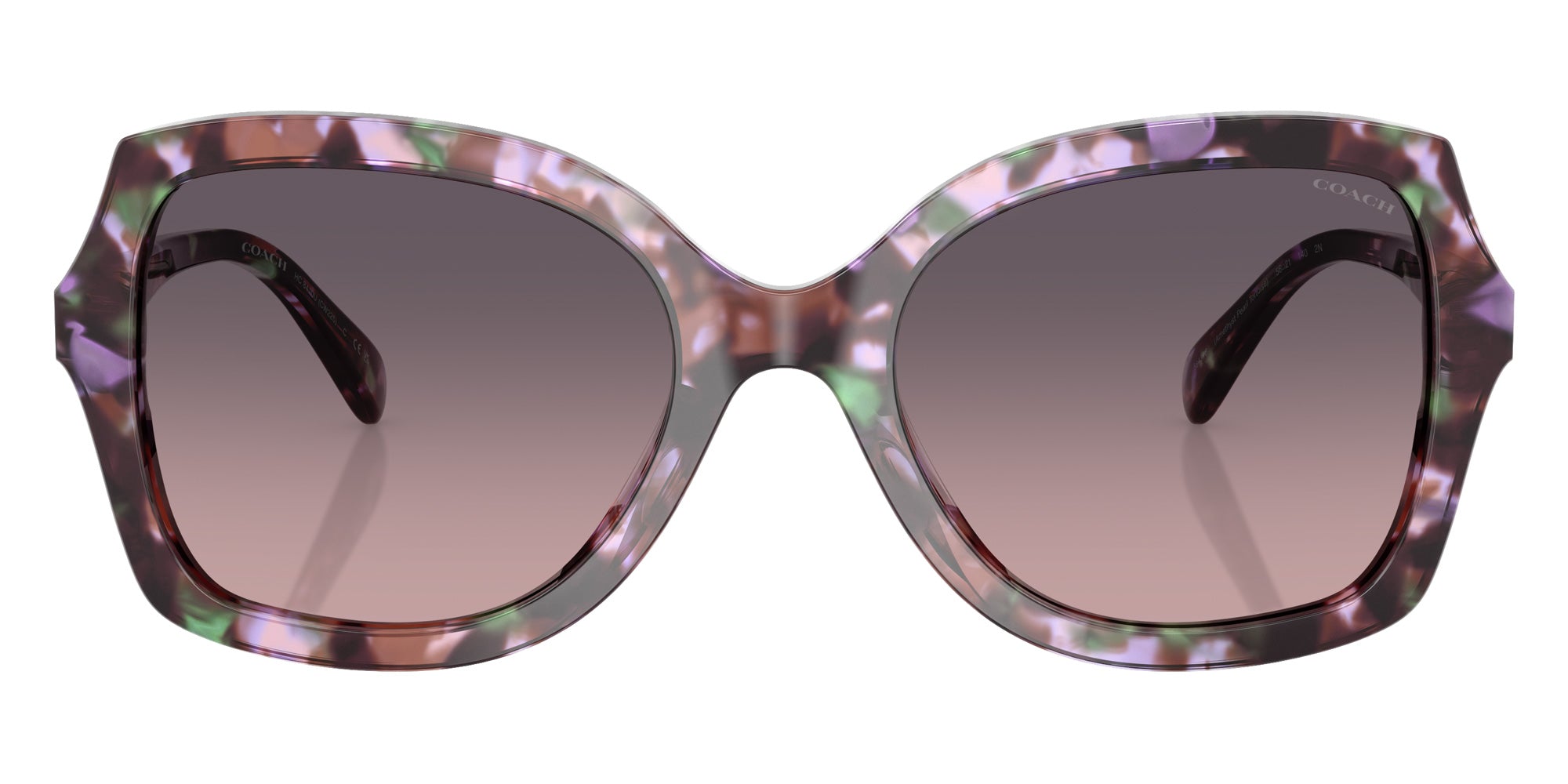 Coach HC8410U CW225 584346 56 - Amethyst Pearl Tortoise / Smoke Purple Gradient #id:hc8410u584346_s:102100