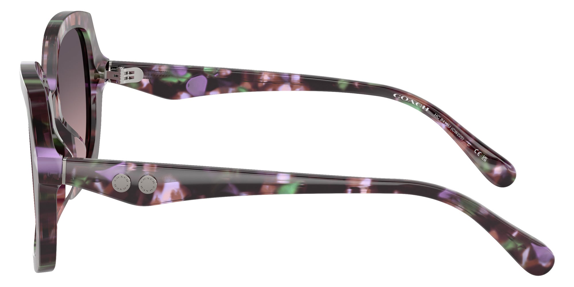 Coach HC8410U CW225 584346 56 - Amethyst Pearl Tortoise / Smoke Purple Gradient #id:hc8410u584346_s:102110