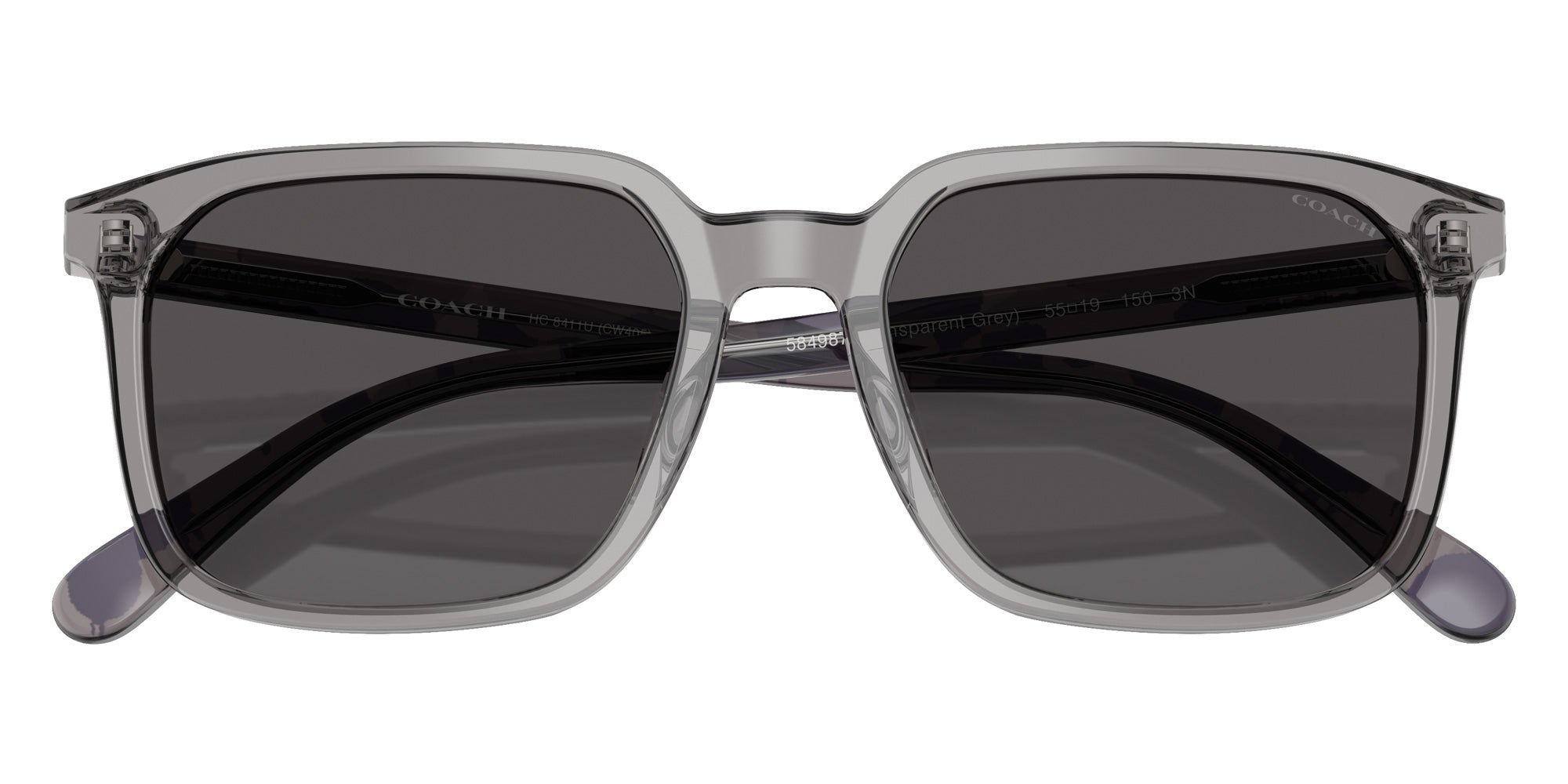 Coach HC8411U CW405 584987 55 - Transparent Gray / Gray Solid #id:hc8411u584987_s:104120