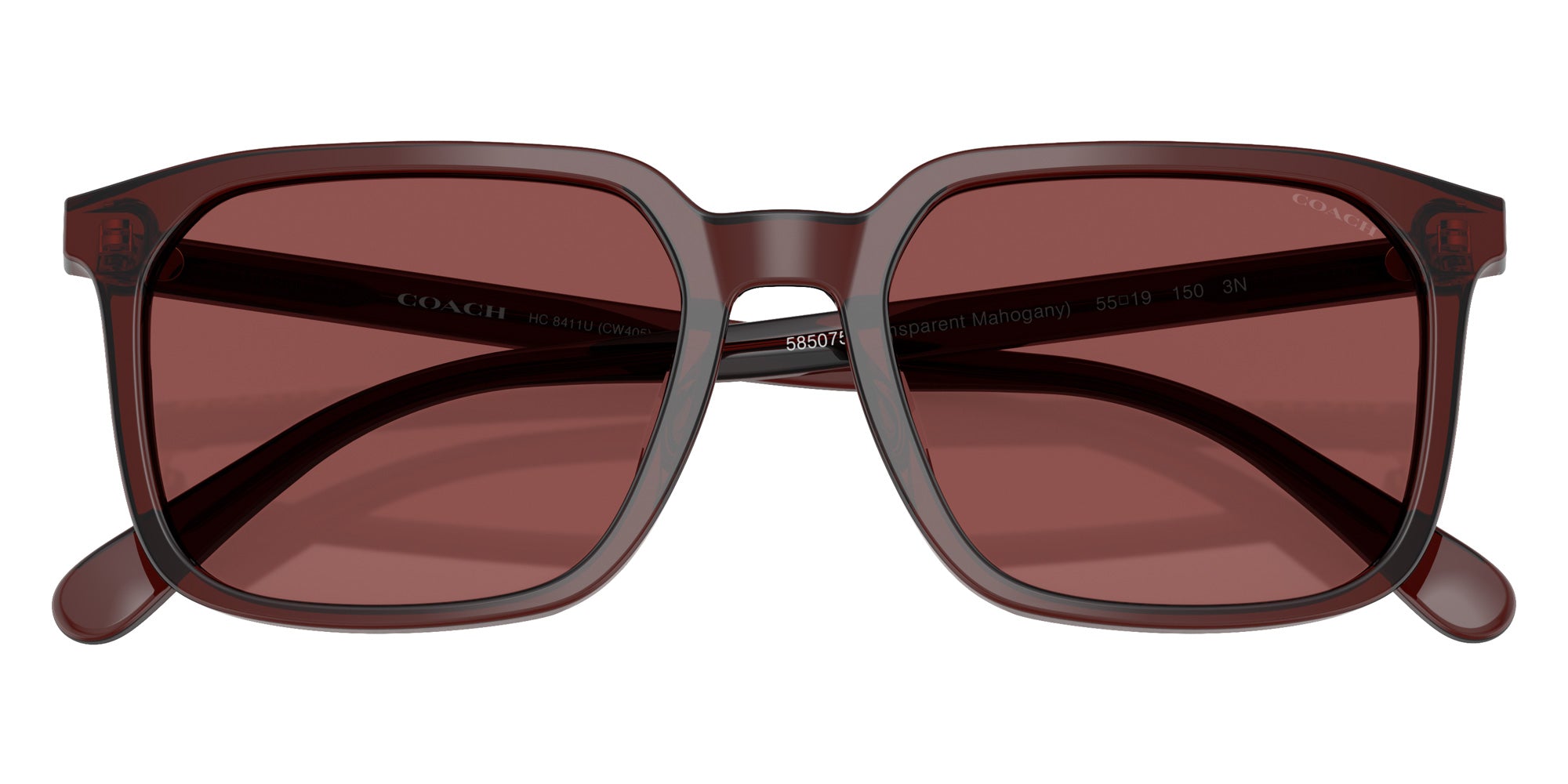 Coach HC8411U CW405 585075 55 - Transparent Mahogany / Wine Solid #id:hc8411u585075_s:106120
