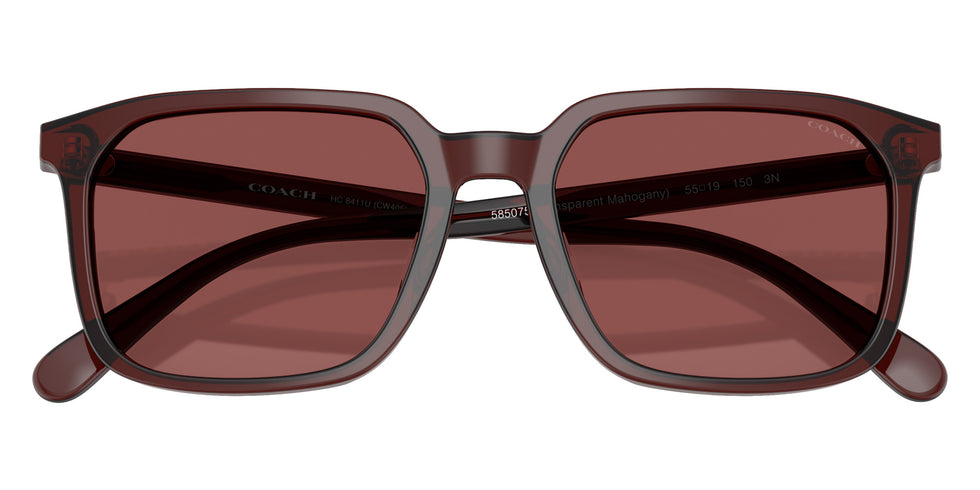 Coach HC8411U CW405 585075 55 - Transparent Mahogany / Wine Solid #id:hc8411u585075_s:106120