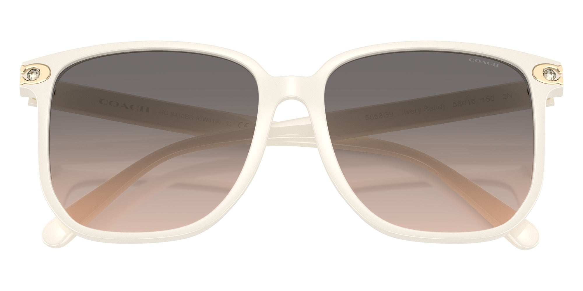Coach HC8413BD CW419 5853G9 58 - Ivory Solid / Warm Gray Gradient #id:hc8413bd5853g9_s:108120