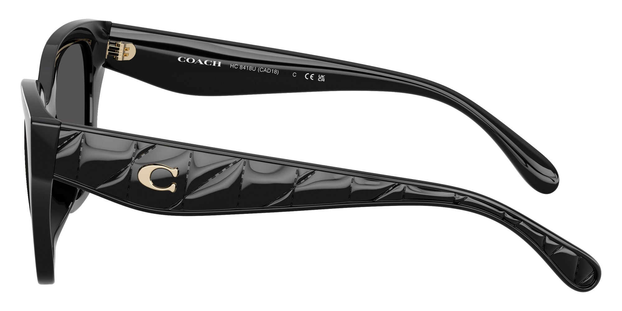 Coach HC8418U CAD18 500287 53 - Black / Gray Solid #id:hc8418u500287_s:100110