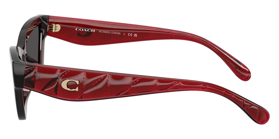 Coach HC8420U CAD28 587487 55 - Transparent Deep Red / Gray Solid #id:hc8420u587487_s:102110