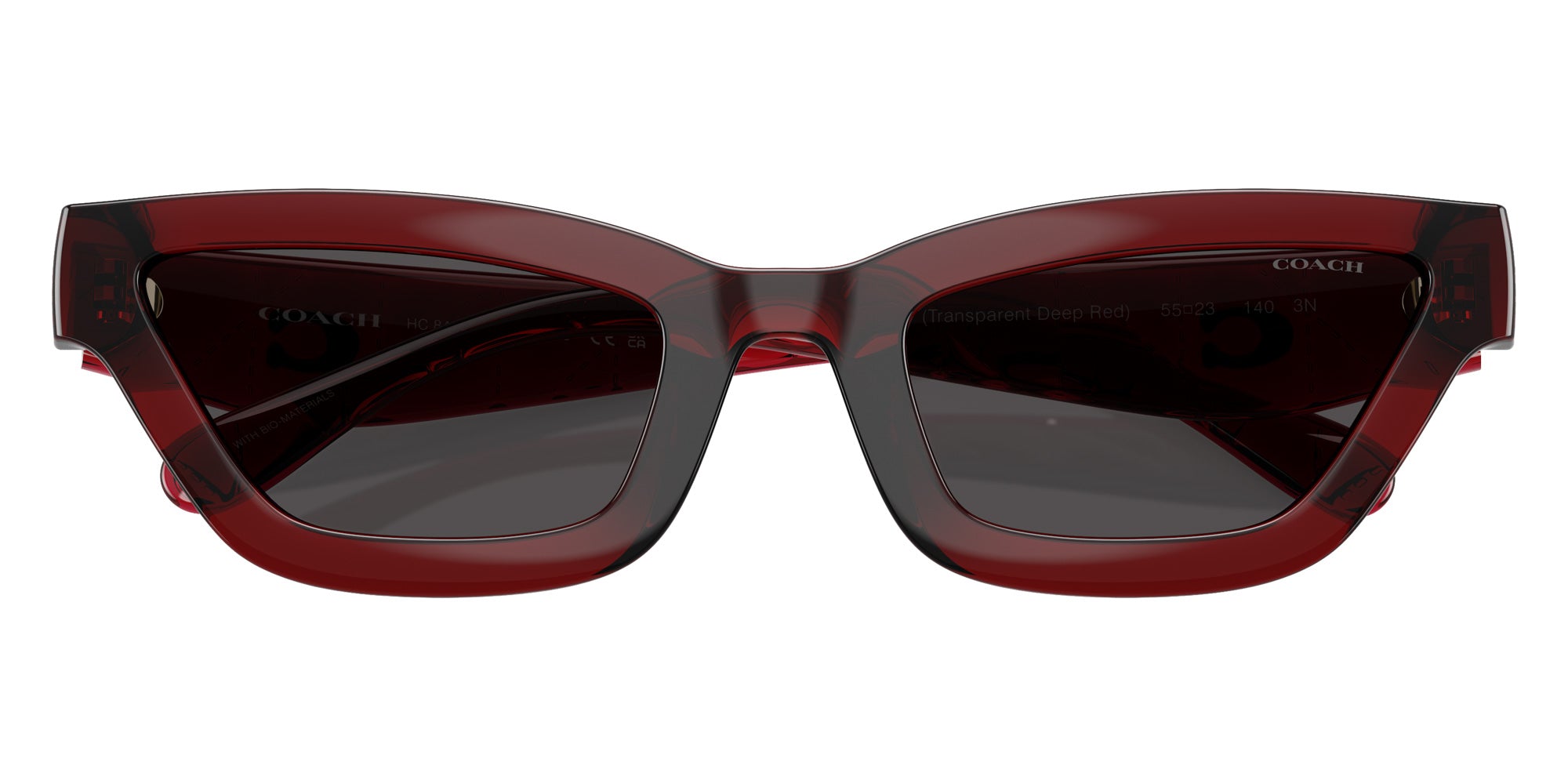 Coach HC8420U CAD28 587487 55 - Transparent Deep Red / Gray Solid #id:hc8420u587487_s:102120