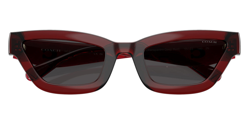 Coach HC8420U CAD28 587487 55 - Transparent Deep Red / Gray Solid #id:hc8420u587487_s:102120