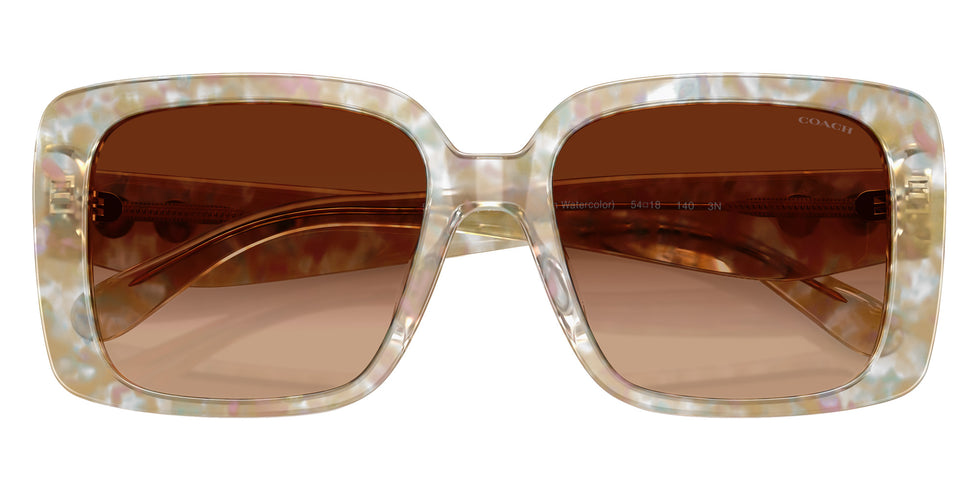 Coach HC8424U CAD54 586874 54 - Pearlized Brown Watercolor / Brown Gradient #id:hc8424u586874_s:106120