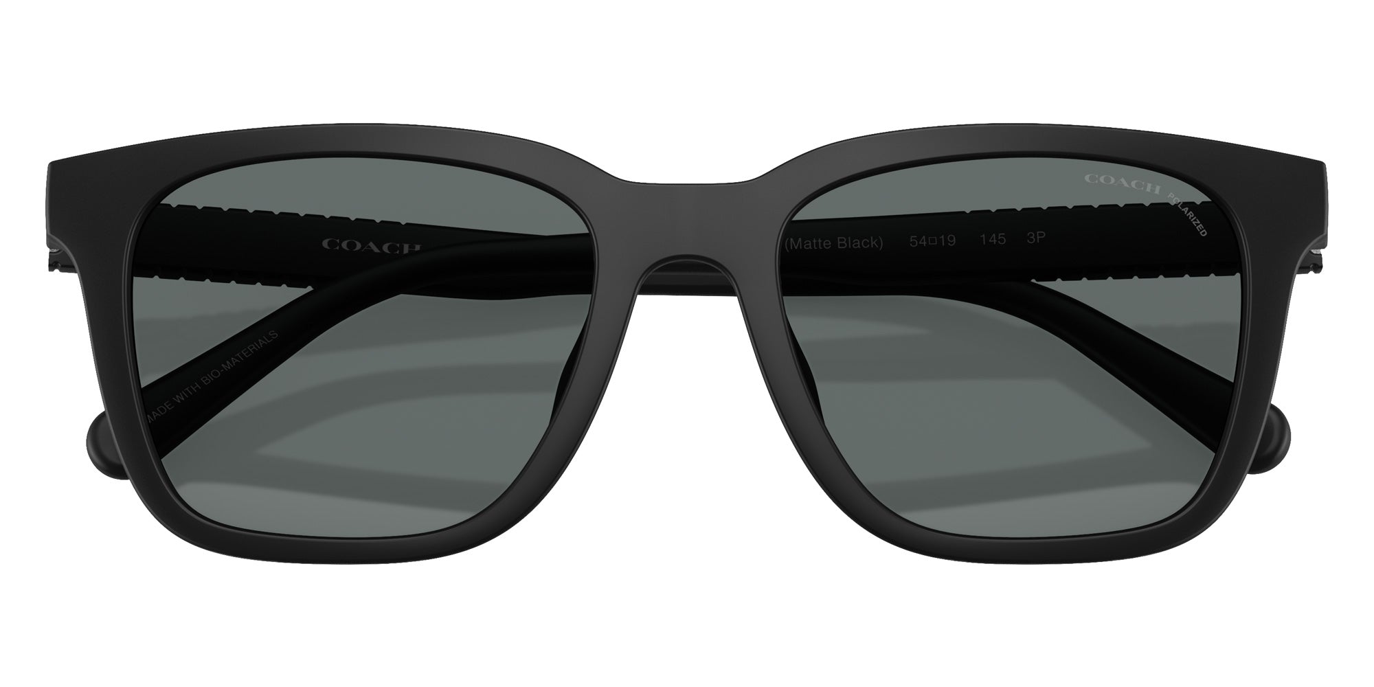 Coach HC8426U CAD81 500281 54 - Matte Black / Gray Solid Polarized #id:hc8426u500281_s:100120