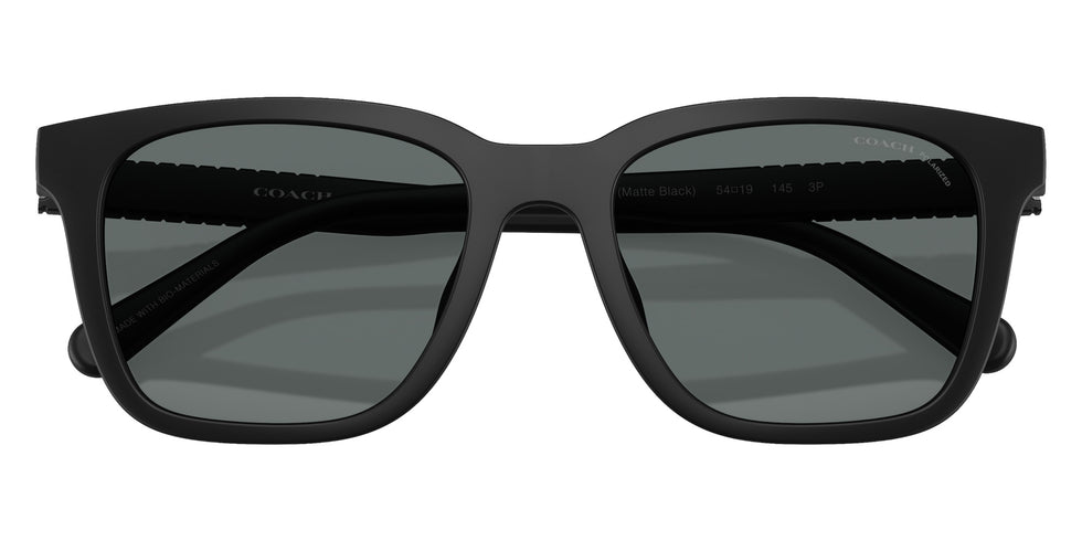 Coach HC8426U CAD81 500281 54 - Matte Black / Gray Solid Polarized #id:hc8426u500281_s:100120
