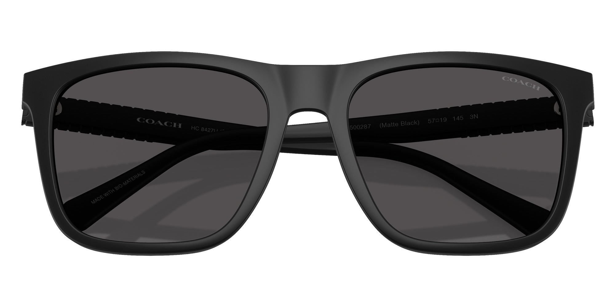 Coach HC8427U CAE78 500287 57 - Matte Black / Gray Solid #id:hc8427u500287_s:100120