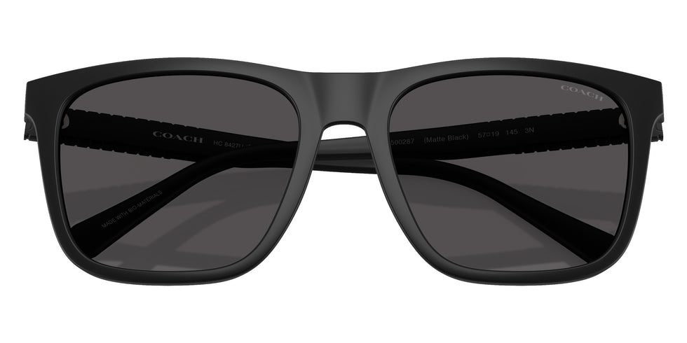 Coach HC8427U CAE78 500287 57 - Matte Black / Gray Solid #id:hc8427u500287_s:100120