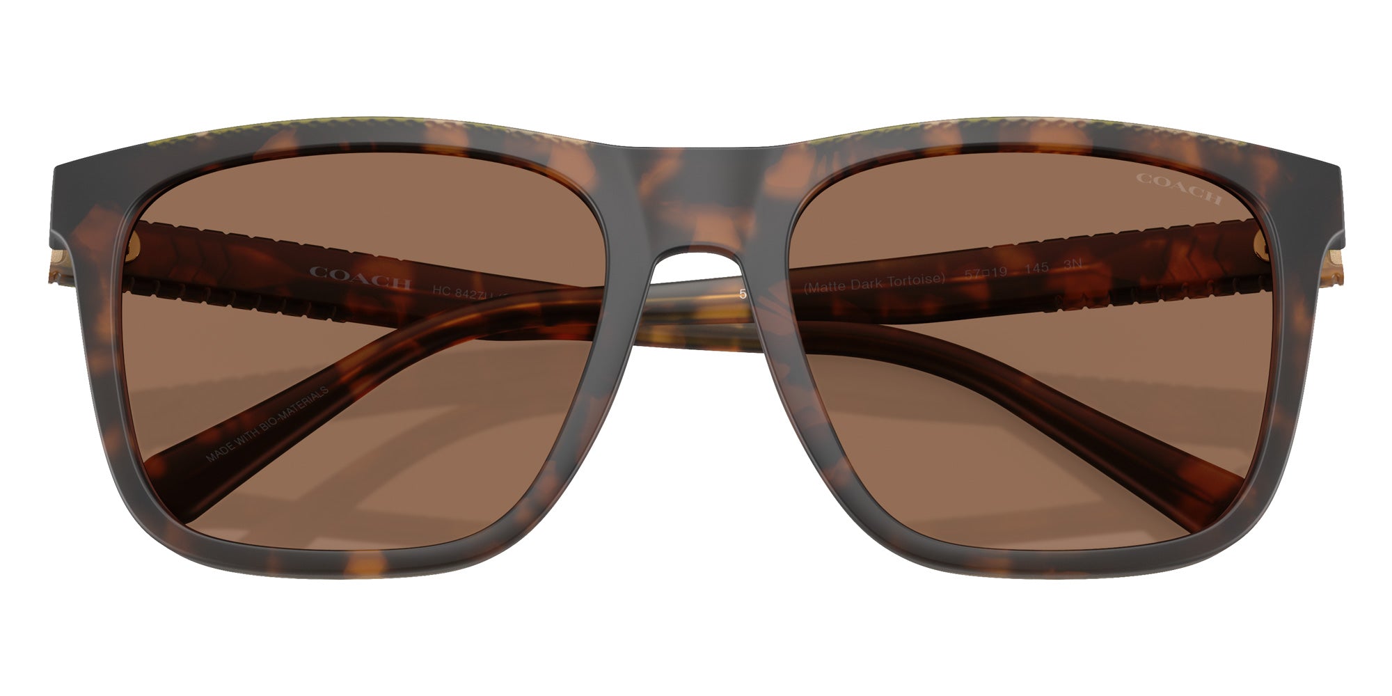 Coach HC8427U CAE78 512073 57 - Matte Dark Tortoise / Brown Solid #id:hc8427u512073_s:102120