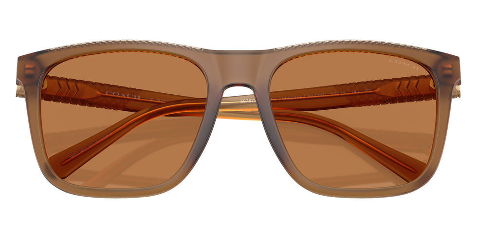 Coach HC8427U CAE78 587673 57 - Matte Transparent Amber / Amber Solid #id:hc8427u587673_s:104120