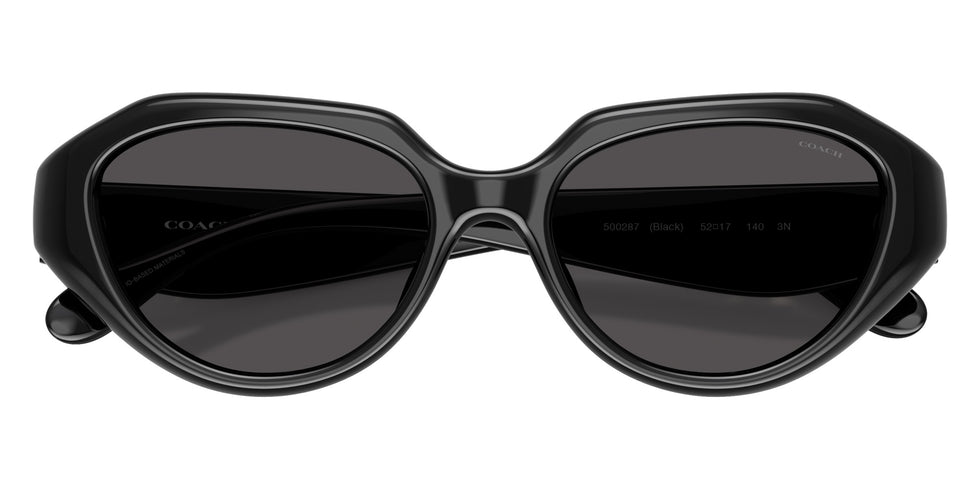 Coach HC8433U CBY77 500287 52 - Black / Gray Solid #id:hc8433u500287_s:100120