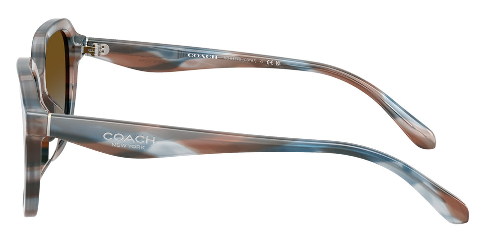 Coach HC8437U CBY87 589913 53 - Striated Maple/Blueberry / Brown Blue Gradient #id:hc8437u589913_s:104110