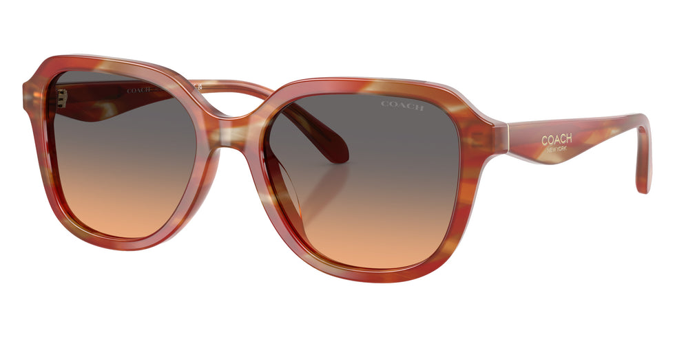 Coach HC8437U CBY87 590018 53 - Striated Chestnut / Smokey Peach Gradient #id:hc8437u590018_s:106105