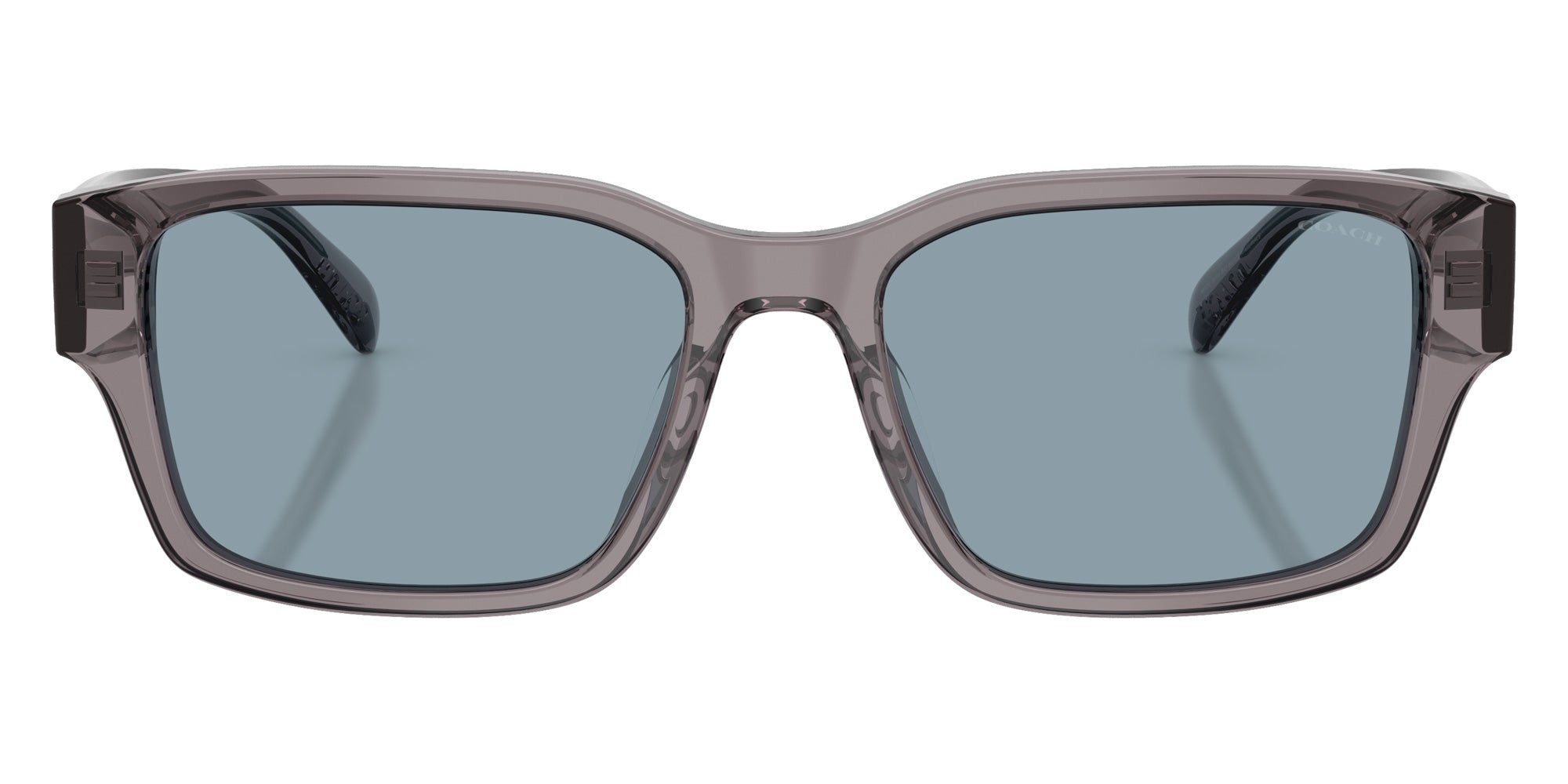 Coach HC8441U CBY96 553772 55 - Transparent Gray / Light Blue Solid #id:hc8441u553772_s:102100