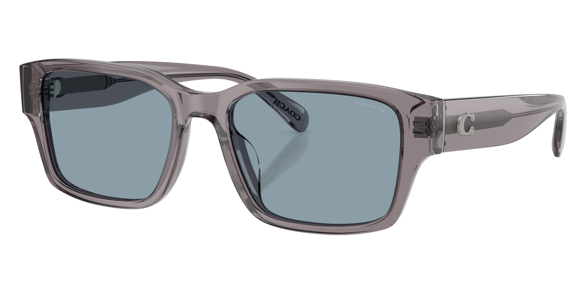 Coach HC8441U CBY96 553772 55 - Transparent Gray / Light Blue Solid #id:hc8441u553772_s:102105