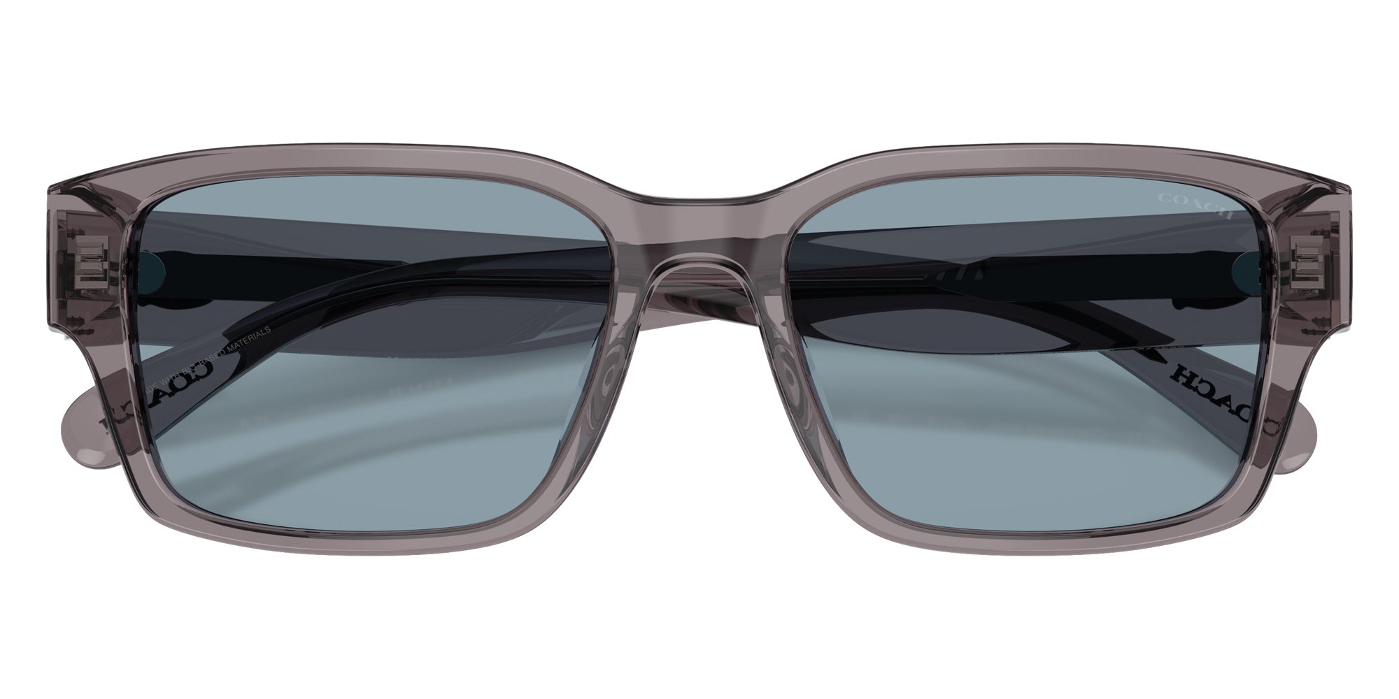 Coach HC8441U CBY96 553772 55 - Transparent Gray / Light Blue Solid #id:hc8441u553772_s:102120