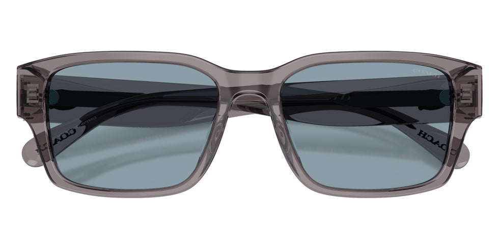 Coach HC8441U CBY96 553772 55 - Transparent Gray / Light Blue Solid #id:hc8441u553772_s:102120