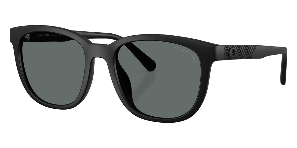 Coach HC8442U CCA00 500281 54 - Matte Black / Gray Solid Polarized #id:hc8442u500281_s:100105