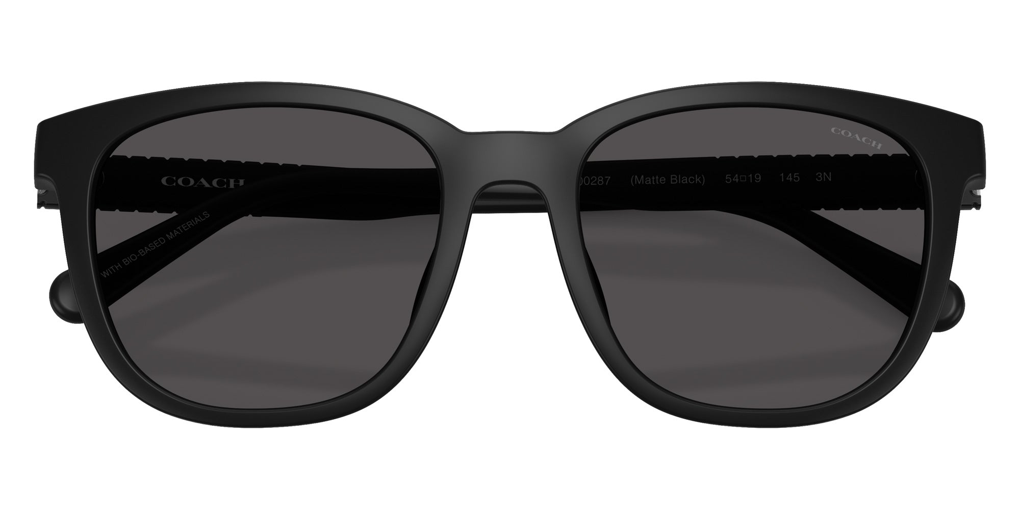 Coach HC8442U CCA00 500287 54 - Matte Black / Gray Solid #id:hc8442u500287_s:102120