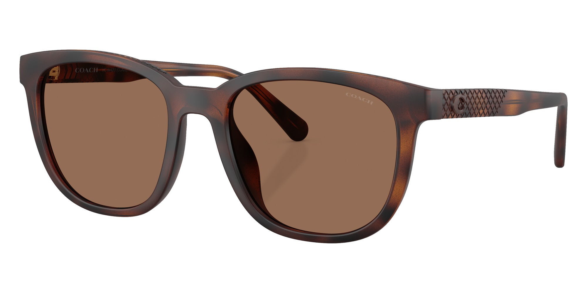Coach HC8442U CCA00 512073 54 - Matte Dark Tortoise / Brown Solid #id:hc8442u512073_s:106105