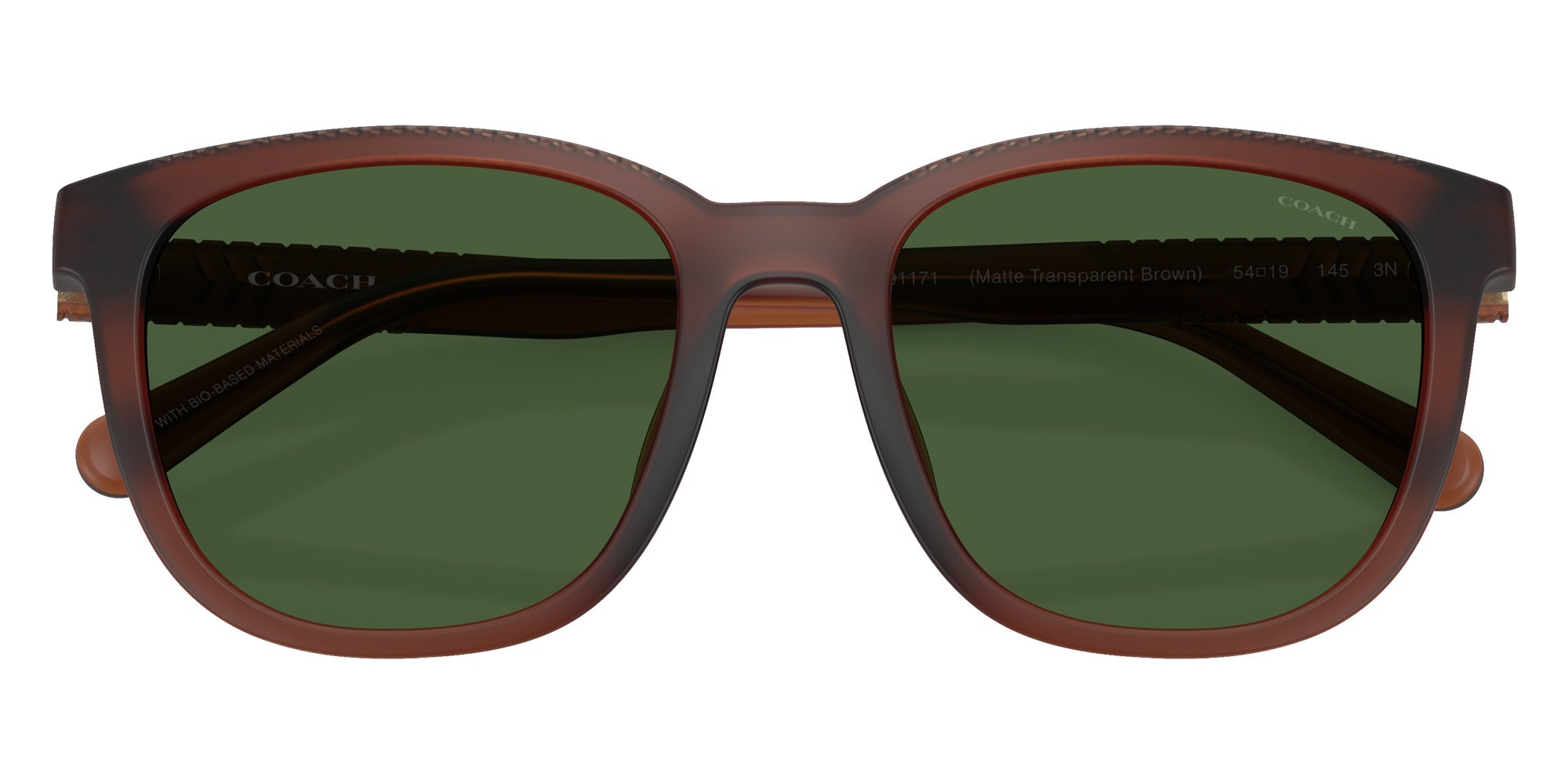 Coach HC8442U CCA00 591171 54 - Matte Transparent Brown / Green Solid #id:hc8442u591171_s:108120