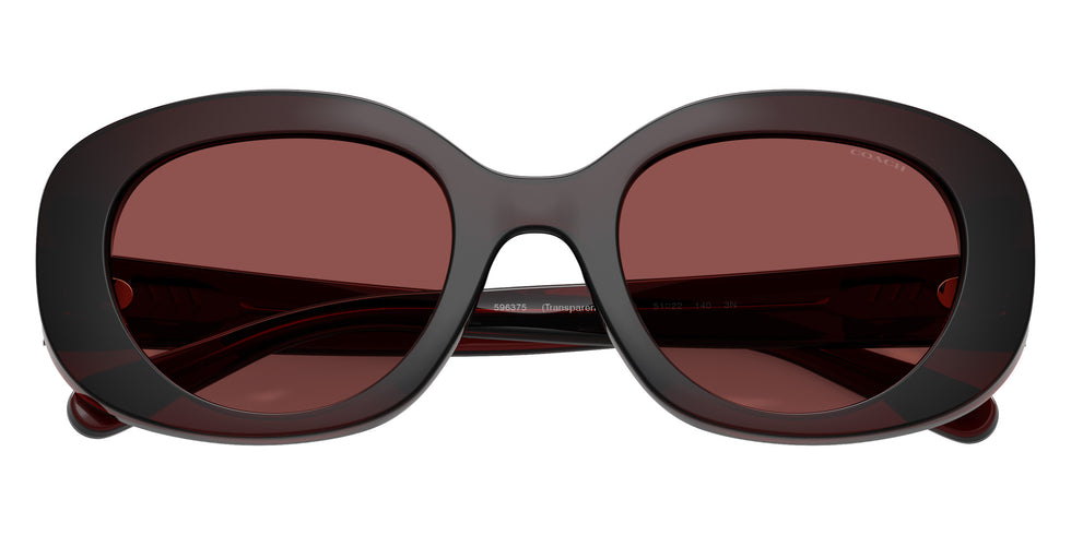 Coach HC8463U CFU08 596375 51 - Transparent Garnet / Wine Solid #id:hc8463u596375_s:106120