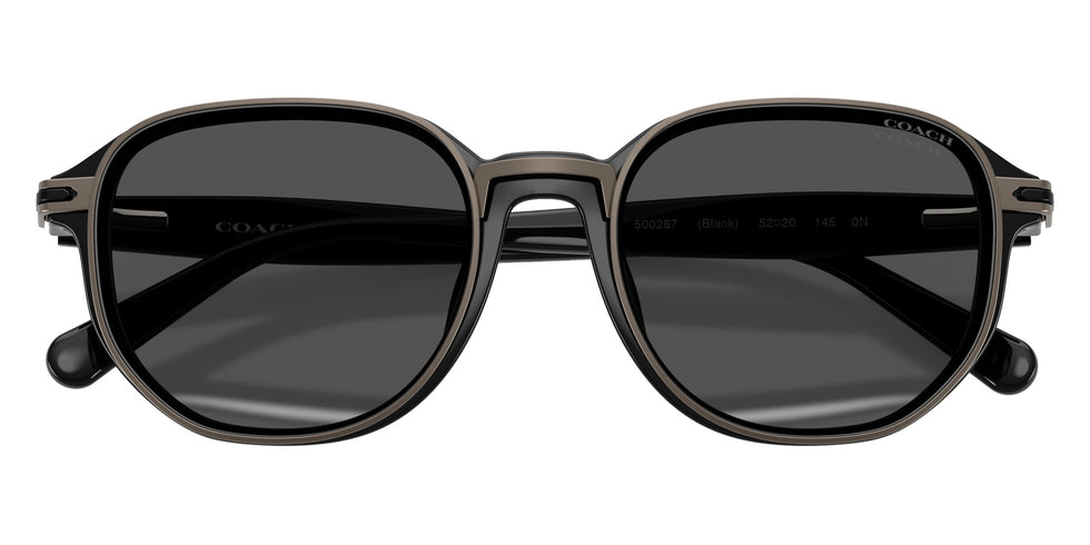 Coach HC8468U CFU15 500287 52 - Black / Gray Solid #id:hc8468u500287_s:100120