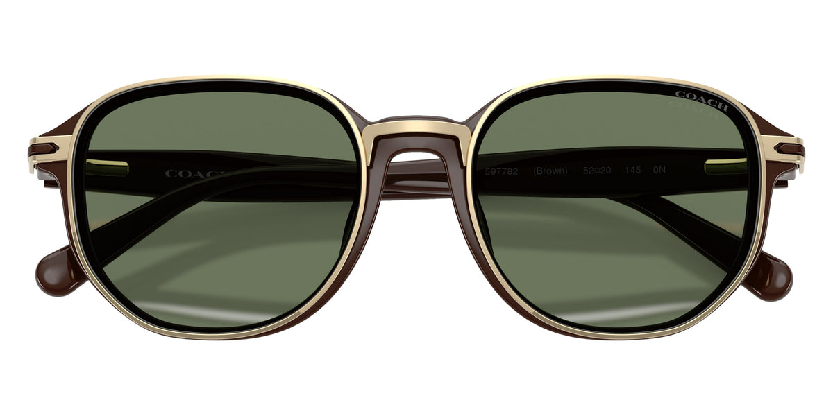 Coach HC8468U CFU15 597782 52 - Brown / Green Solid #id:hc8468u597782_s:104120