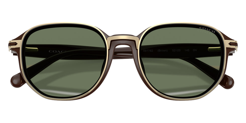 Coach HC8468U CFU15 597782 52 - Brown / Green Solid #id:hc8468u597782_s:104120