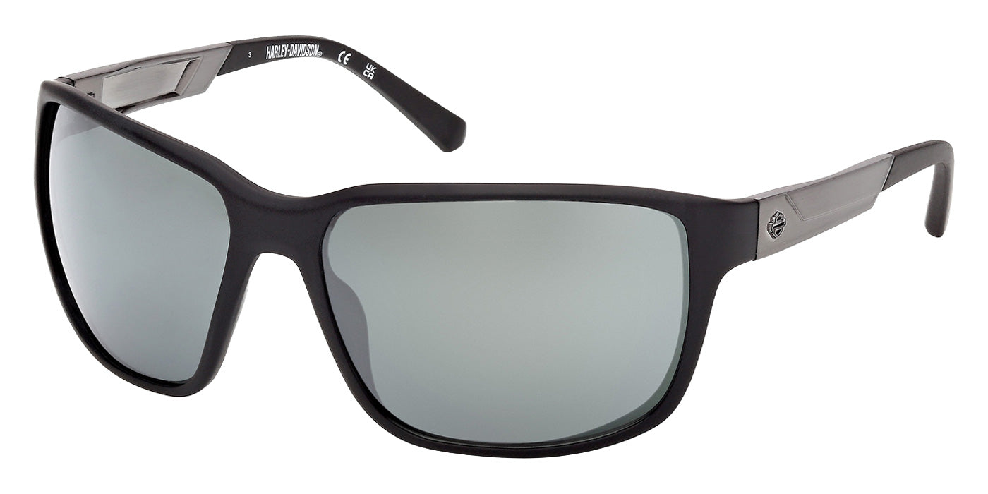 Harley-Davidson HD00026 02Q 61 - Matte Black / Green Mirrored #id:hd0002602q_s:102105