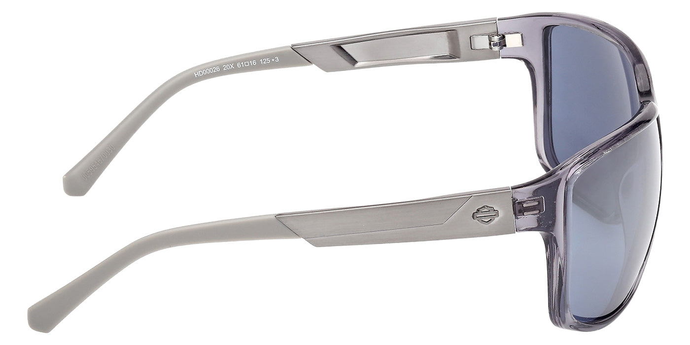 Harley-Davidson HD00026 20X 61 - Shiny Gray / Blue Mirrored #id:hd0002620x_s:104130