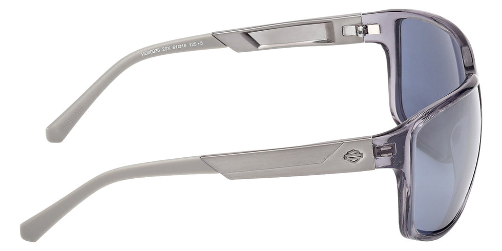 Harley-Davidson HD00026 20X 61 - Shiny Gray / Blue Mirrored #id:hd0002620x_s:104130