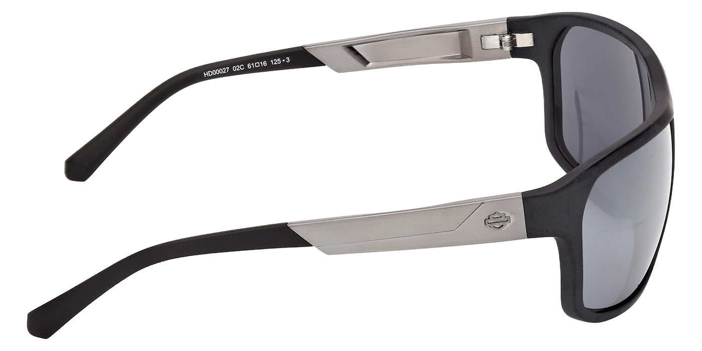 Harley-Davidson HD00027 02C 61 - Matte Black / Smoke Mirrored #id:hd0002702c_s:100130