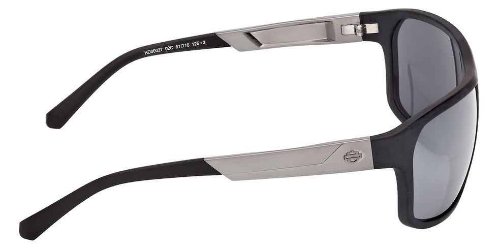 Harley-Davidson HD00027 02C 61 - Matte Black / Smoke Mirrored #id:hd0002702c_s:100130